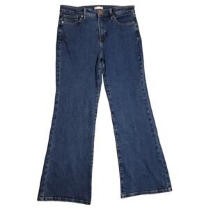 Lauren Conrad Womens Super High Rise Flare Stretch Blue Denim Jeans Size 12 EUC